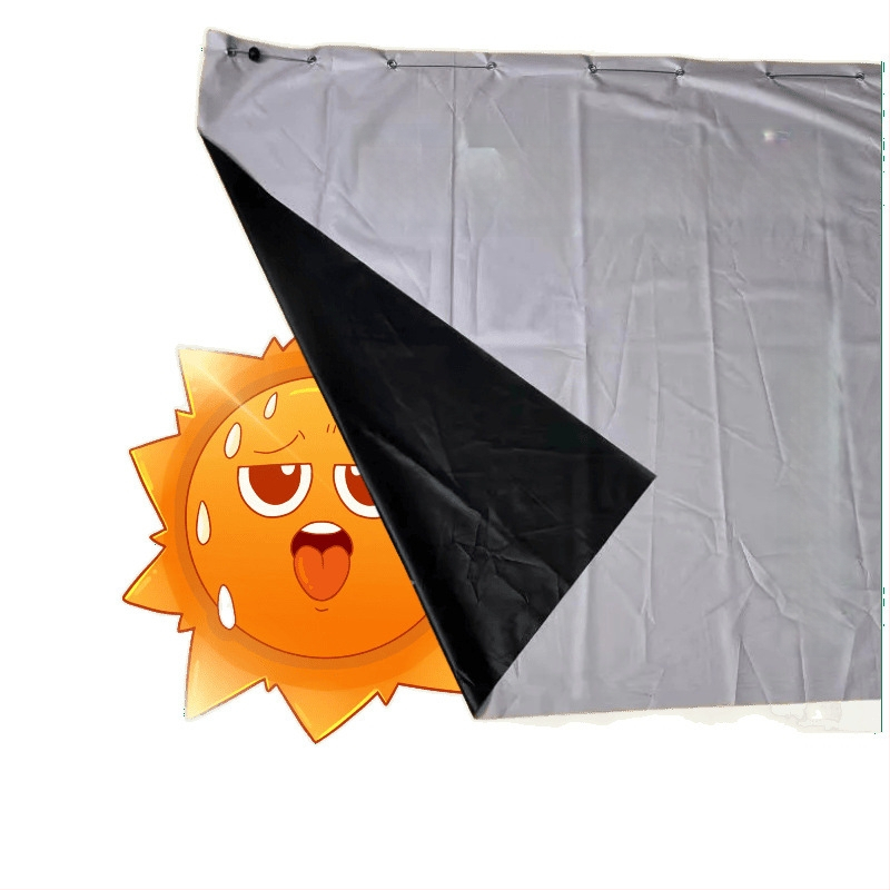 Ekskavaatori kabiini päikesekaitse - alumiiniumfoolium, riputatav, magnetiline kinnitus, universaalne ühilduvus