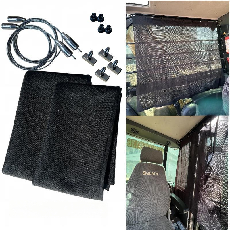 Ekskavaatori kabiini päikesekaitse - alumiiniumfoolium, riputatav, magnetiline kinnitus, universaalne ühilduvus