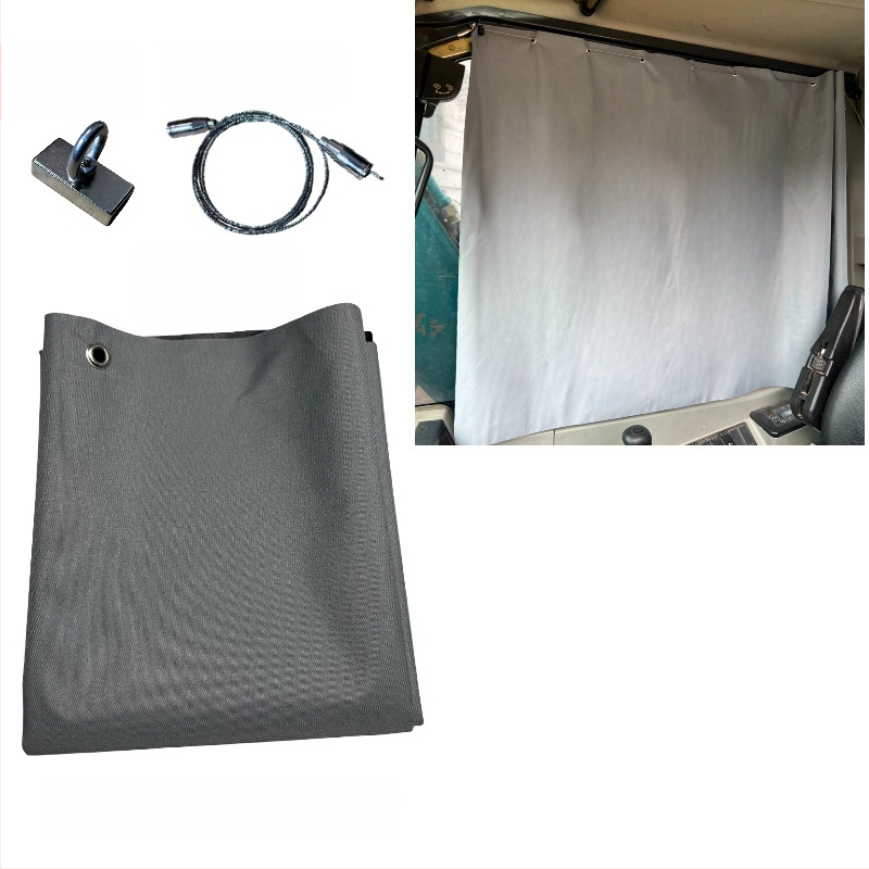 Ekskavaatori kabiini päikesekaitse - alumiiniumfoolium, riputatav, magnetiline kinnitus, universaalne ühilduvus