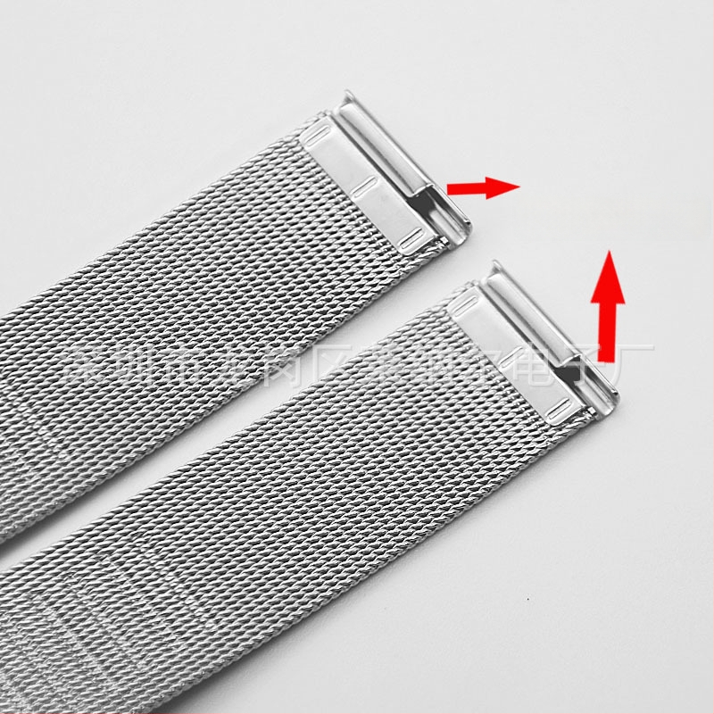 Milanese remen od nehrđajućeg čelika za sat, 12 mm, mrežasti ultra-tanki metalni remen