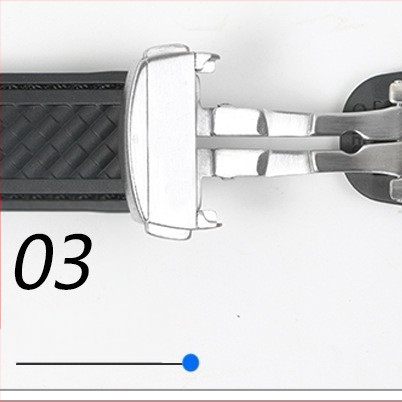 Omega Seamaster 150 λαστιχένιο λουράκι για άνδρες, με αναδιπλούμενο κούμπωμα – αδιάβροχο σιλικόνιο λουράκι