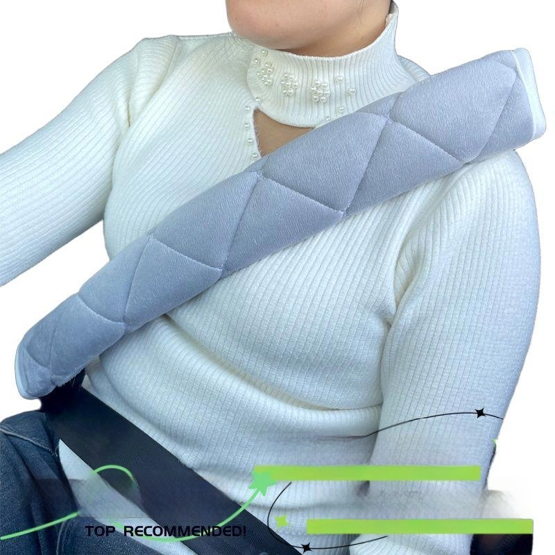 Perne moi pentru centura de siguranță auto din pluș, cu protecție anti-derapare și umplutură îngroșată