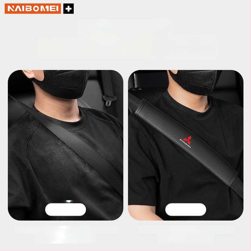 Pernă din piele pentru umărul centurii de siguranță pentru Mitsubishi Outlander, Lancer și Pajero – accesoriu decorativ