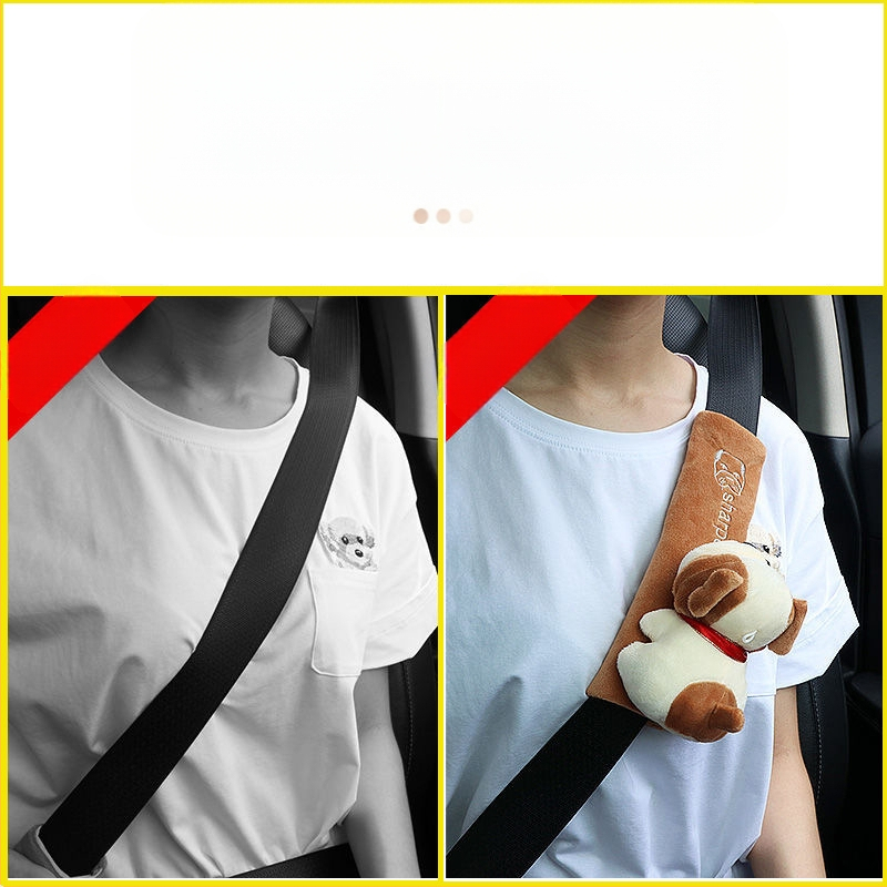 Pad de umăr pentru centura de siguranță auto, design desen animat, personalizabil, poliester, imprimare a logo-ului