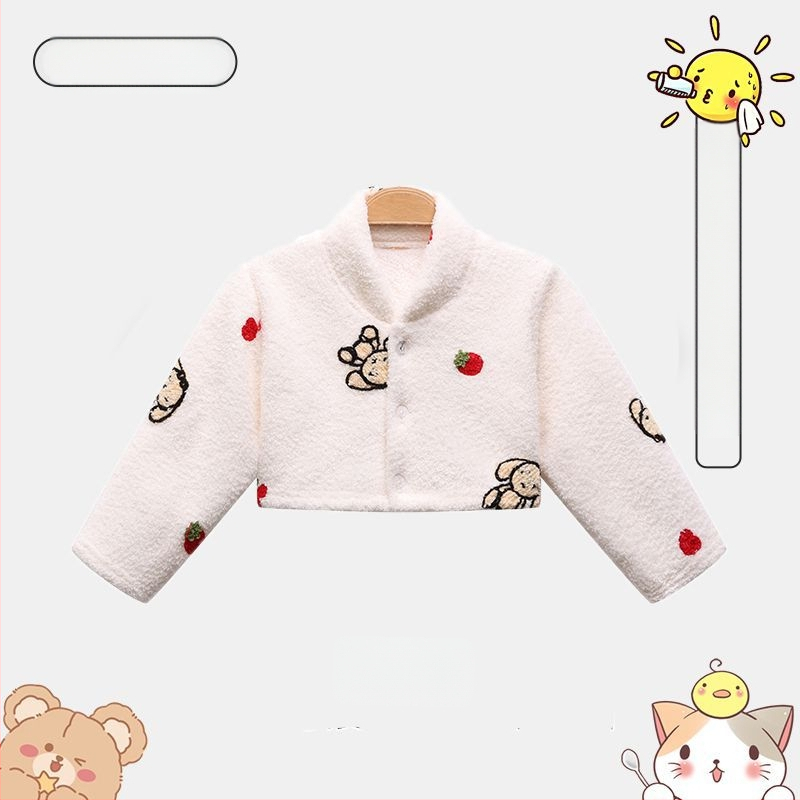 Șal pentru copii cu mâneci lungi, gros pentru toamnă-iarnă, protecție pentru umeri, cald