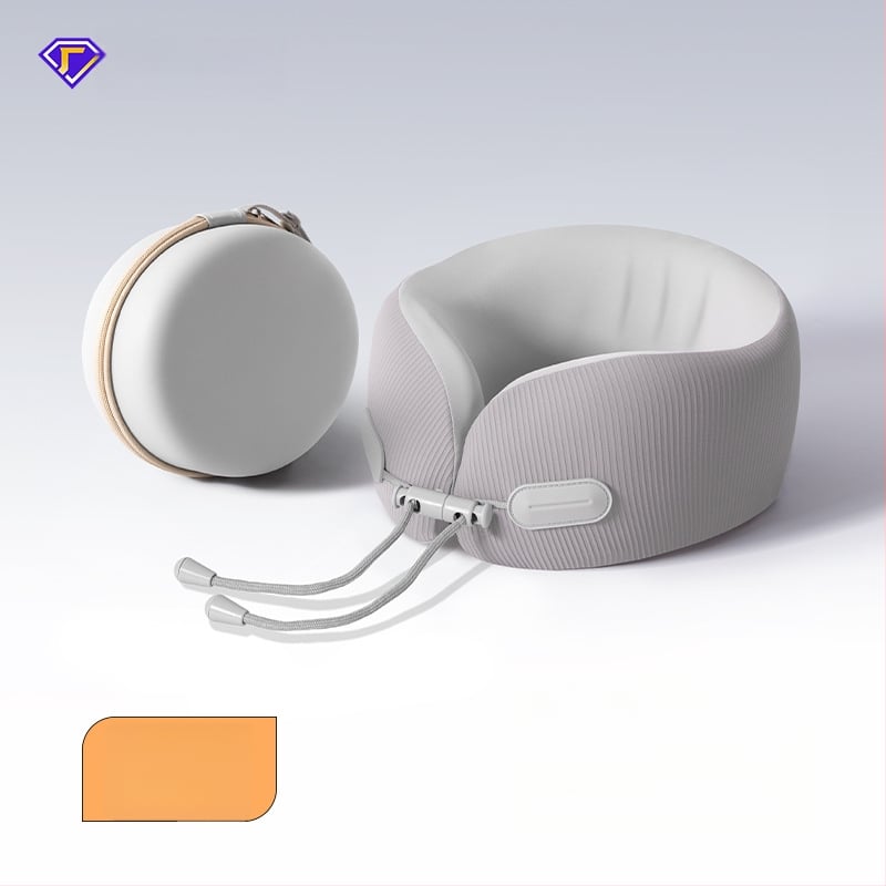 У-образена възглавница за шия от паметна пяна за пътуване, преносима, Ice Silk плат, модерен минималистичен стил, персонализирано лого