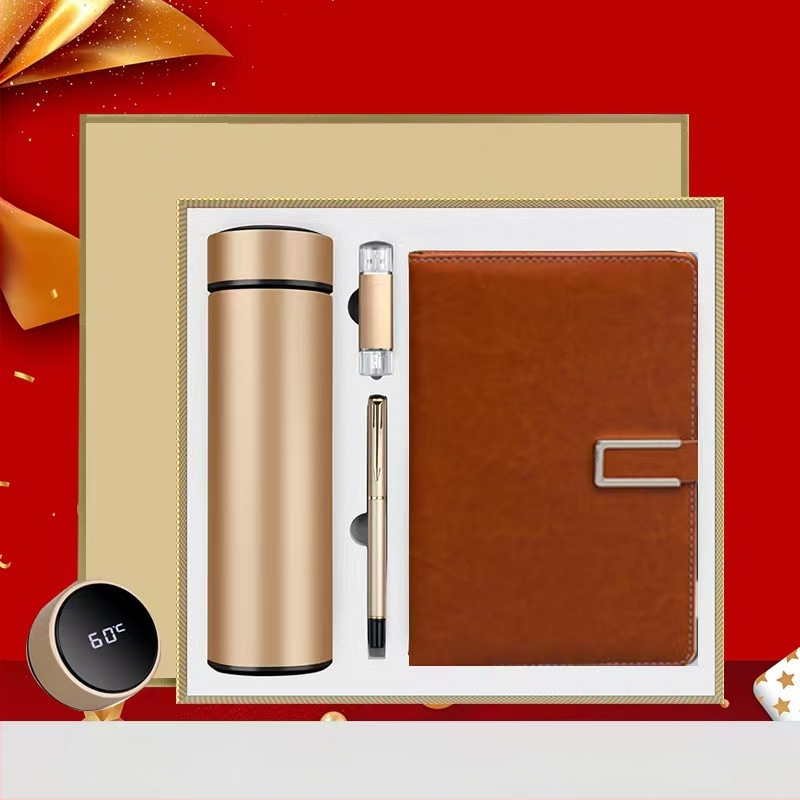 Set cadou termos cu notebook — infuzor de ceai, capacitate mare, interior din oțel inoxidabil 304, exterior din oțel inoxidabil 201, izolație în vid 6–12 ore