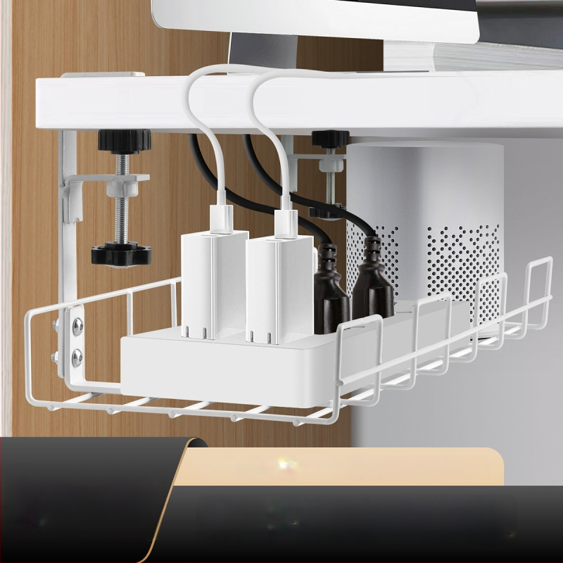 Μεταλλικό Κουτί Διαχείρισης Καλωδίων για Γραφείο και Κάτω από το Γραφείο, Οργανωτής Καλωδίων χωρίς Τρύπες για Δρομολογητή