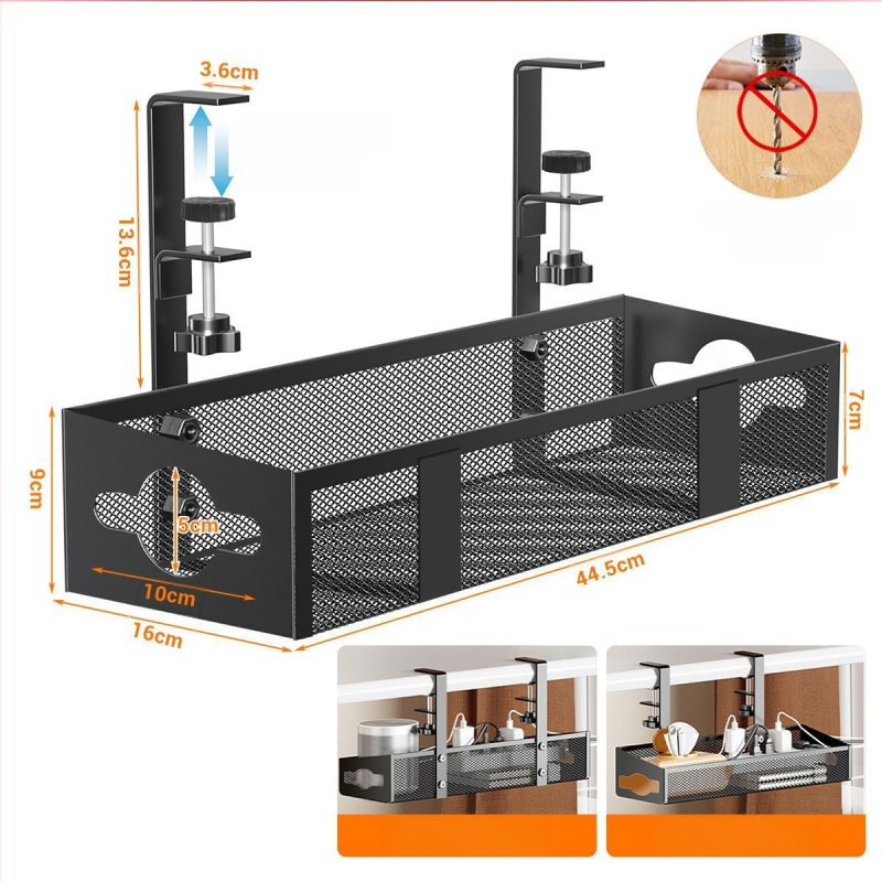 Μεταλλικό Κουτί Διαχείρισης Καλωδίων για Γραφείο και Κάτω από το Γραφείο, Οργανωτής Καλωδίων χωρίς Τρύπες για Δρομολογητή