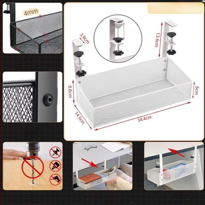 Μεταλλικό Κουτί Διαχείρισης Καλωδίων για Γραφείο και Κάτω από το Γραφείο, Οργανωτής Καλωδίων χωρίς Τρύπες για Δρομολογητή