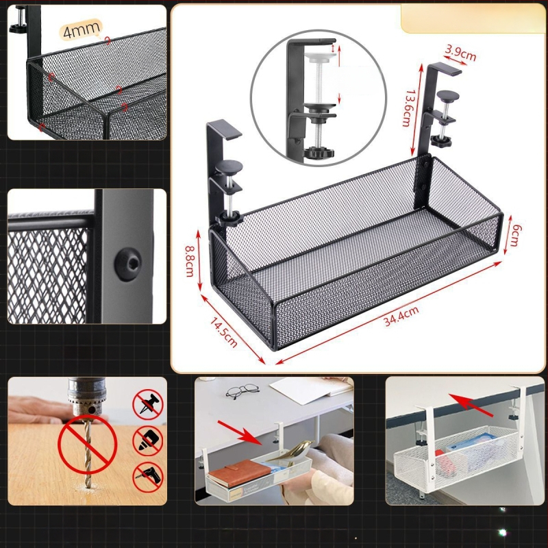 Μεταλλικό Κουτί Διαχείρισης Καλωδίων για Γραφείο και Κάτω από το Γραφείο, Οργανωτής Καλωδίων χωρίς Τρύπες για Δρομολογητή