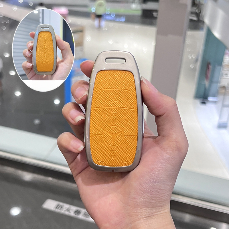 Husă de cheie pentru Mercedes-Benz E300L / 2024 GLC260, aliaj de zinc, stil premium, fără personalizare