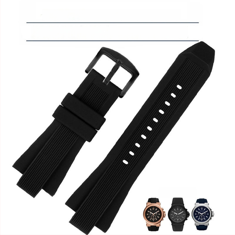 Gumeni remen za sat Michael Kors MK, muški, kompatibilan s MK satovima, trkački stil