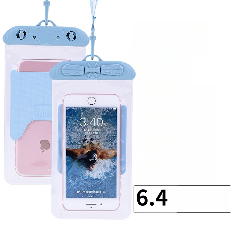 Vízálló telefonos táska érintőképernyővel, átlátszó PVC tok, két telefon fér el úszáshoz és merüléshez