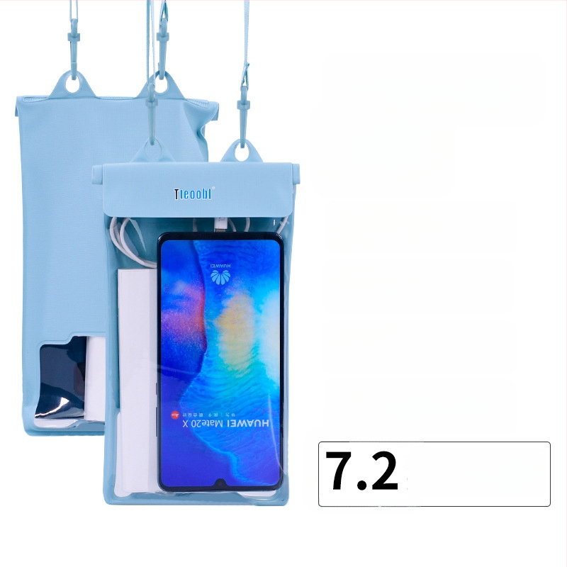 Vízálló telefonos táska érintőképernyővel, átlátszó PVC tok, két telefon fér el úszáshoz és merüléshez