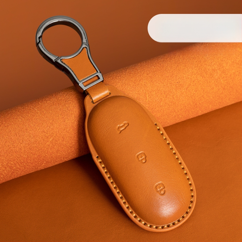 Husă pentru cheie auto Ideal L9/L8/L7/L6 — Dillon, husă de cheie din piele de vită, de înaltă clasă, fără personalizare