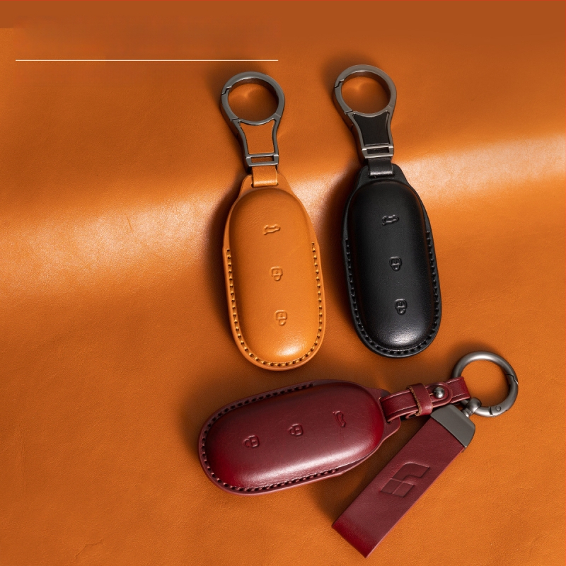 Husă pentru cheie auto Ideal L9/L8/L7/L6 — Dillon, husă de cheie din piele de vită, de înaltă clasă, fără personalizare