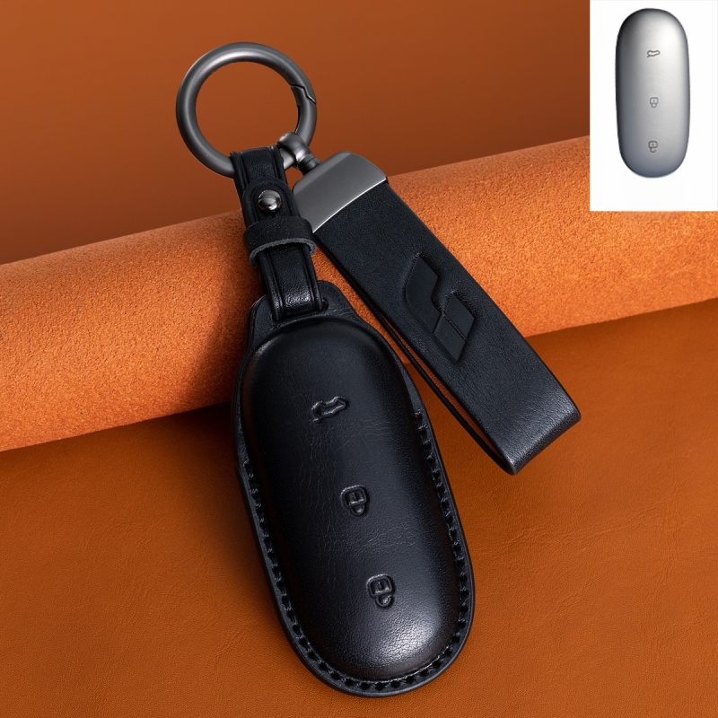 Husă pentru cheie auto Ideal L9/L8/L7/L6 — Dillon, husă de cheie din piele de vită, de înaltă clasă, fără personalizare