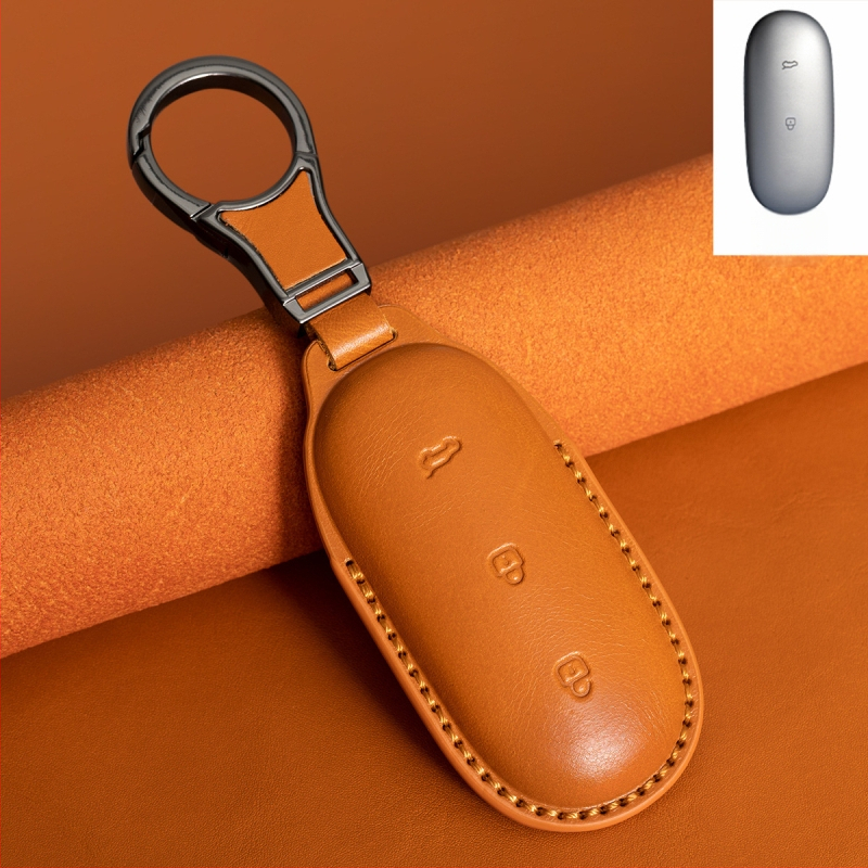 Husă pentru cheie auto Ideal L9/L8/L7/L6 — Dillon, husă de cheie din piele de vită, de înaltă clasă, fără personalizare