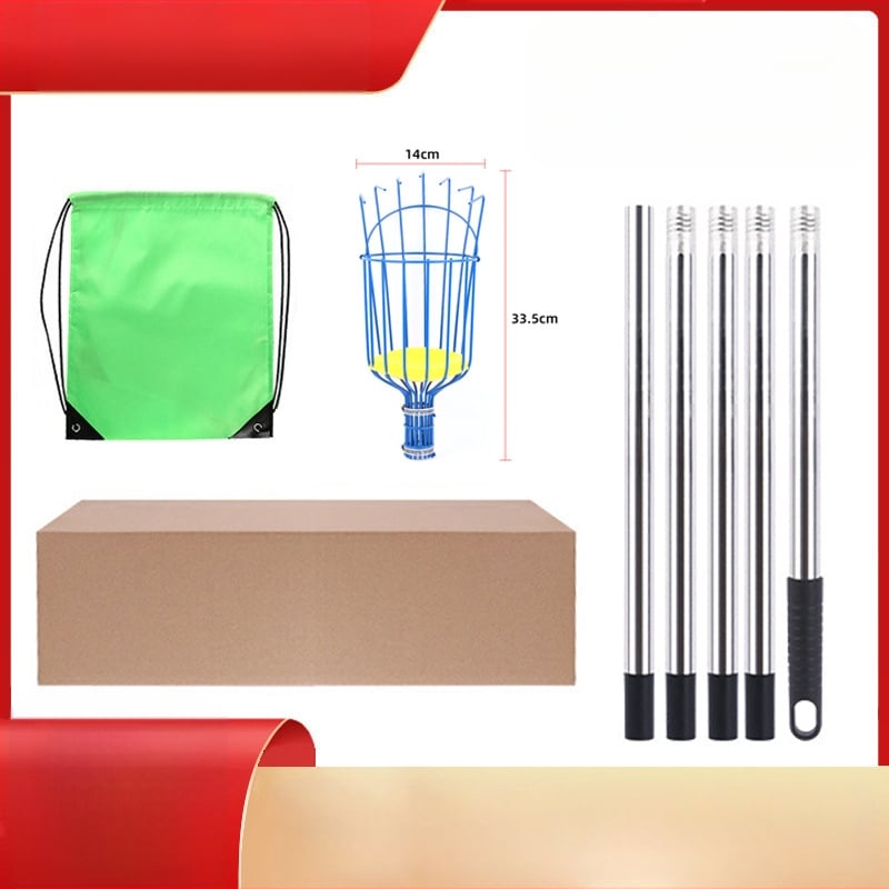 Инструмент за берене на плодове с дълга пръчка за ябълки и сливи (Марка: Other; Ръкохватка: Пластмасова)