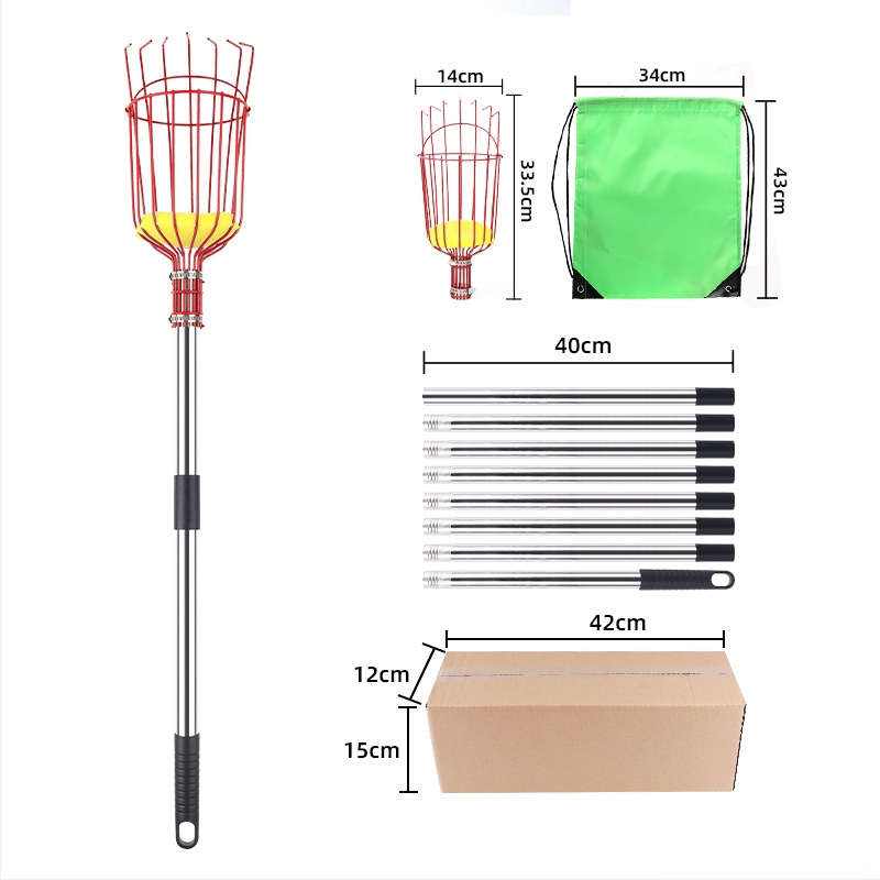Инструмент за берене на плодове с дълга пръчка за ябълки и сливи (Марка: Other; Ръкохватка: Пластмасова)