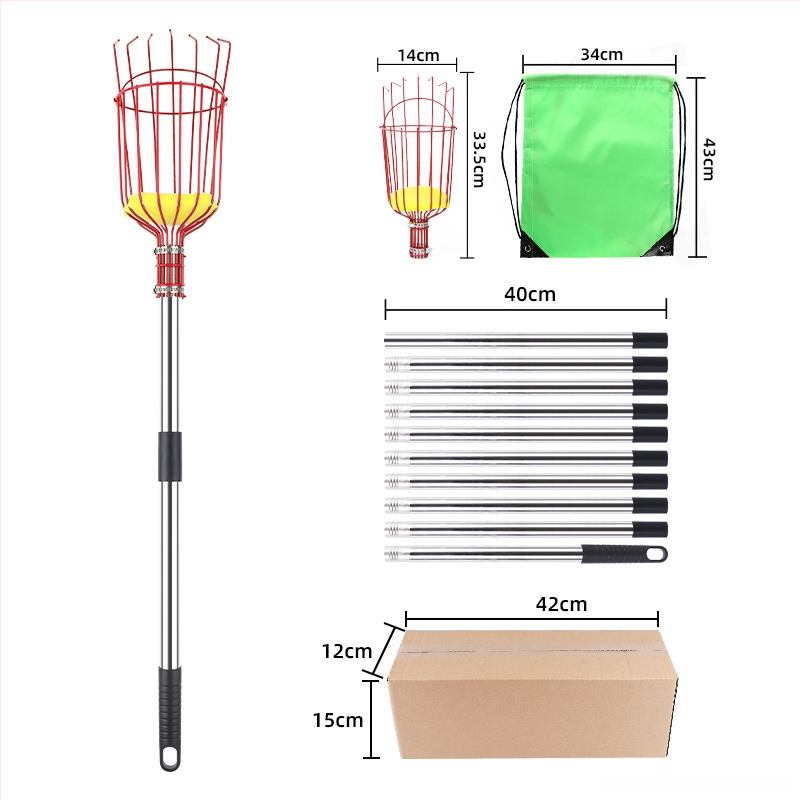 Инструмент за берене на плодове с дълга пръчка за ябълки и сливи (Марка: Other; Ръкохватка: Пластмасова)
