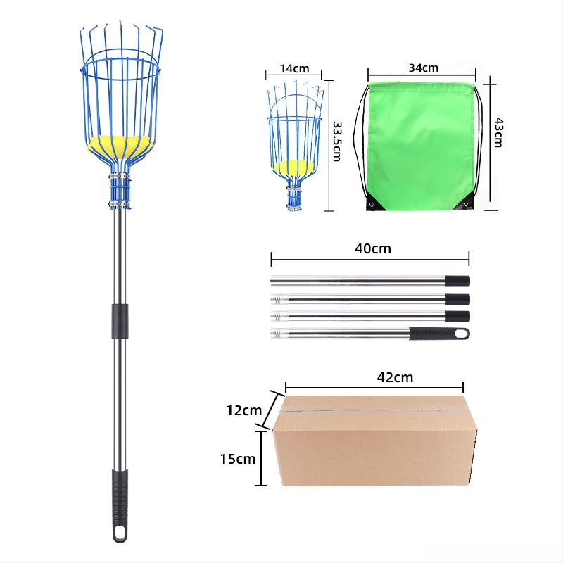 Инструмент за берене на плодове с дълга пръчка за ябълки и сливи (Марка: Other; Ръкохватка: Пластмасова)