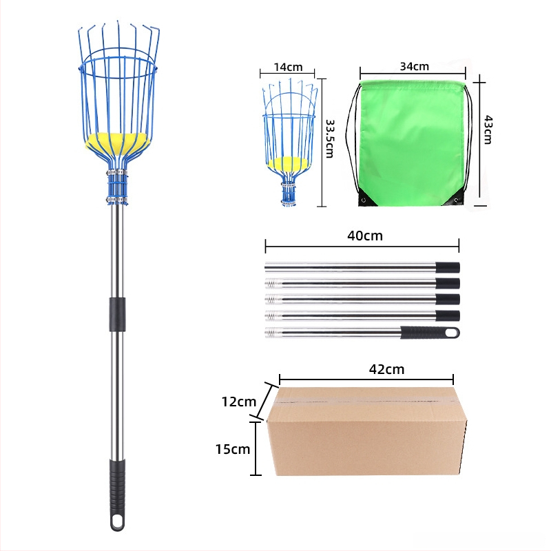 Инструмент за берене на плодове с дълга пръчка за ябълки и сливи (Марка: Other; Ръкохватка: Пластмасова)