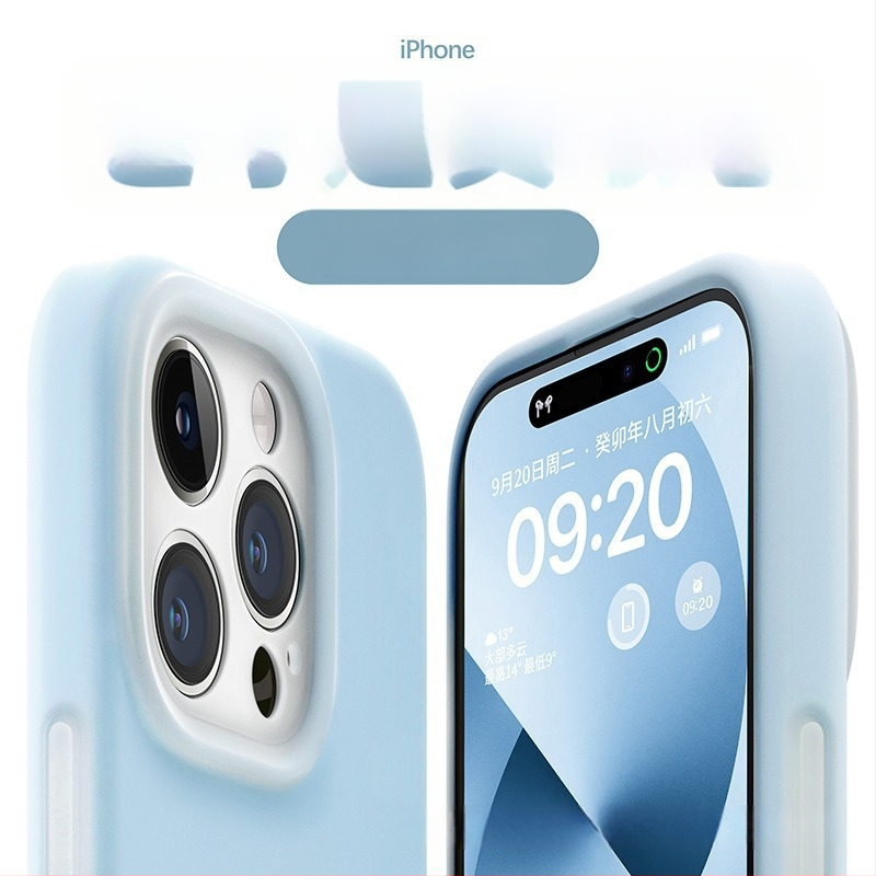 Carcasă protectoare din silicon lichid pentru Apple iPhone — design minimalist, rezistent la uzură, anti-cădere, anti-amprente, personalizabil