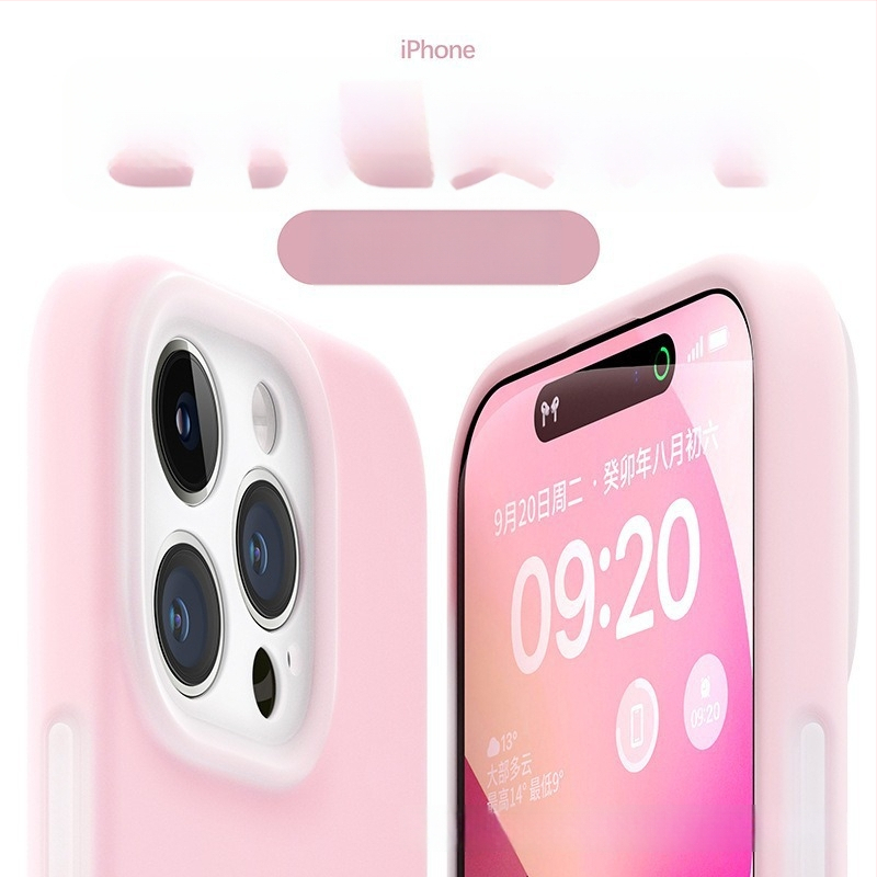 Carcasă protectoare din silicon lichid pentru Apple iPhone — design minimalist, rezistent la uzură, anti-cădere, anti-amprente, personalizabil