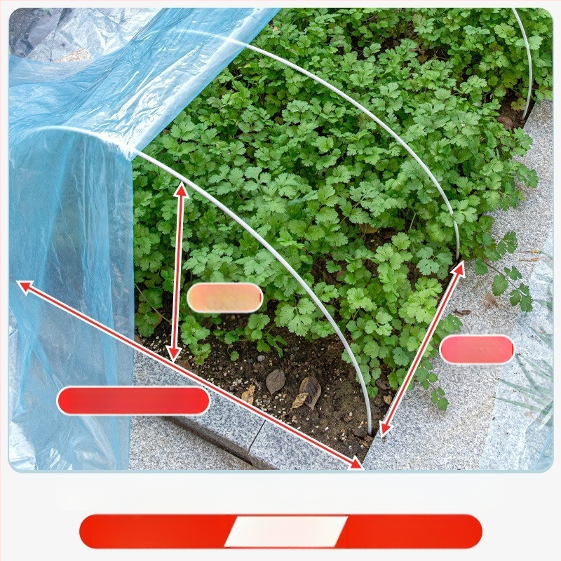 Аркова рамка за оранжерия, стъклопластови пръти и аксесоари, комплект от три части, за селскостопанско засаждане