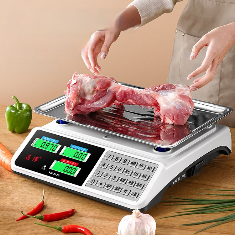 Yiwei cântar electronic digital pentru uz comercial, interval de măsurare 0,01–30 kg, afișaj LCD, alimentare 220V