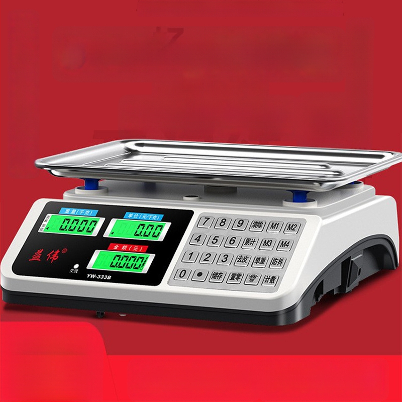 Yiwei cântar electronic digital pentru uz comercial, interval de măsurare 0,01–30 kg, afișaj LCD, alimentare 220V