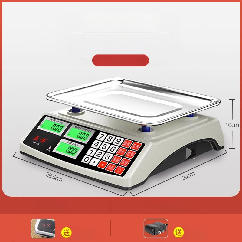 Yiwei cântar electronic digital pentru uz comercial, interval de măsurare 0,01–30 kg, afișaj LCD, alimentare 220V