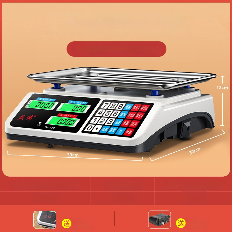 Yiwei cântar electronic digital pentru uz comercial, interval de măsurare 0,01–30 kg, afișaj LCD, alimentare 220V