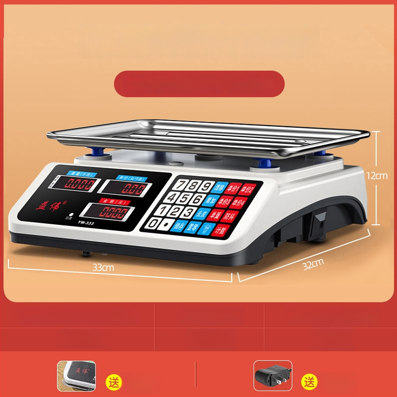 Yiwei cântar electronic digital pentru uz comercial, interval de măsurare 0,01–30 kg, afișaj LCD, alimentare 220V