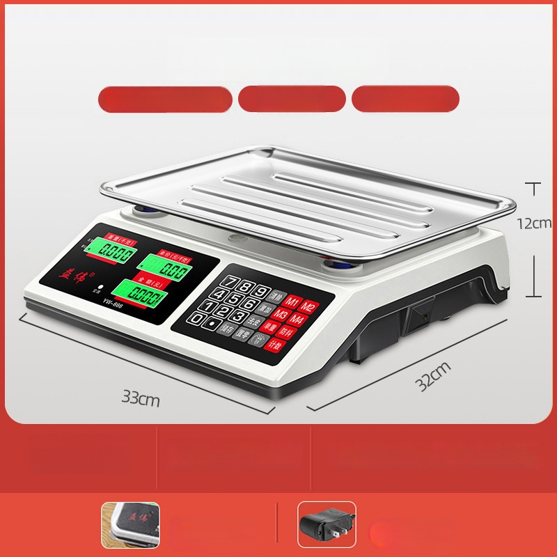 Yiwei cântar electronic digital pentru uz comercial, interval de măsurare 0,01–30 kg, afișaj LCD, alimentare 220V