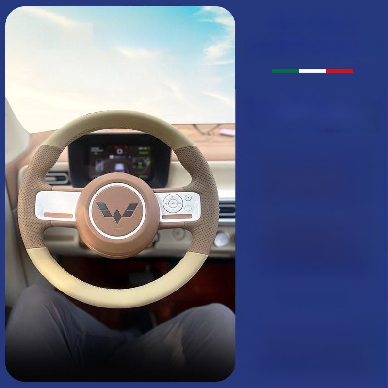 Husă volan Net fox, stil drăguț, piele naturală, pentru toate anotimpurile, potrivire universală