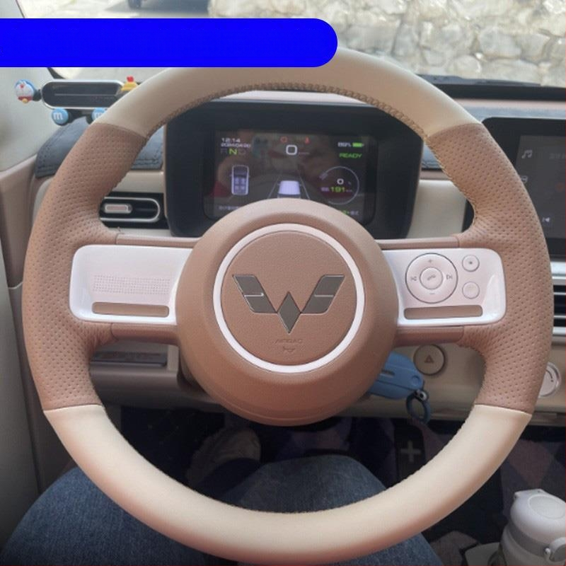 Husă volan Net fox, stil drăguț, piele naturală, pentru toate anotimpurile, potrivire universală