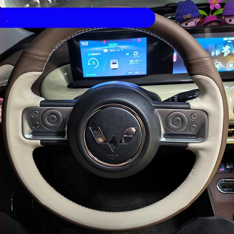 Husă volan Net fox, stil drăguț, piele naturală, pentru toate anotimpurile, potrivire universală