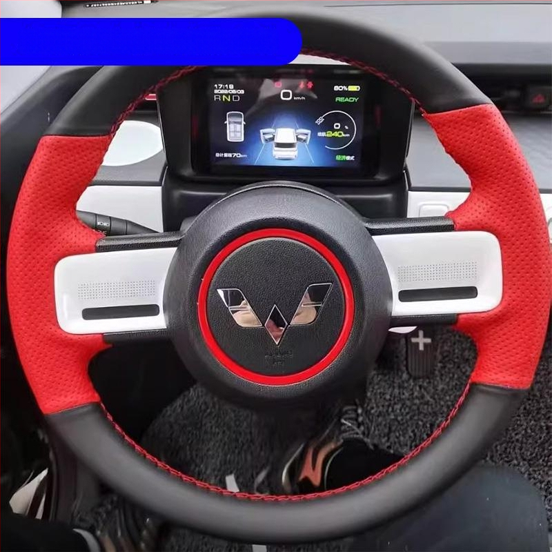 Husă volan Net fox, stil drăguț, piele naturală, pentru toate anotimpurile, potrivire universală