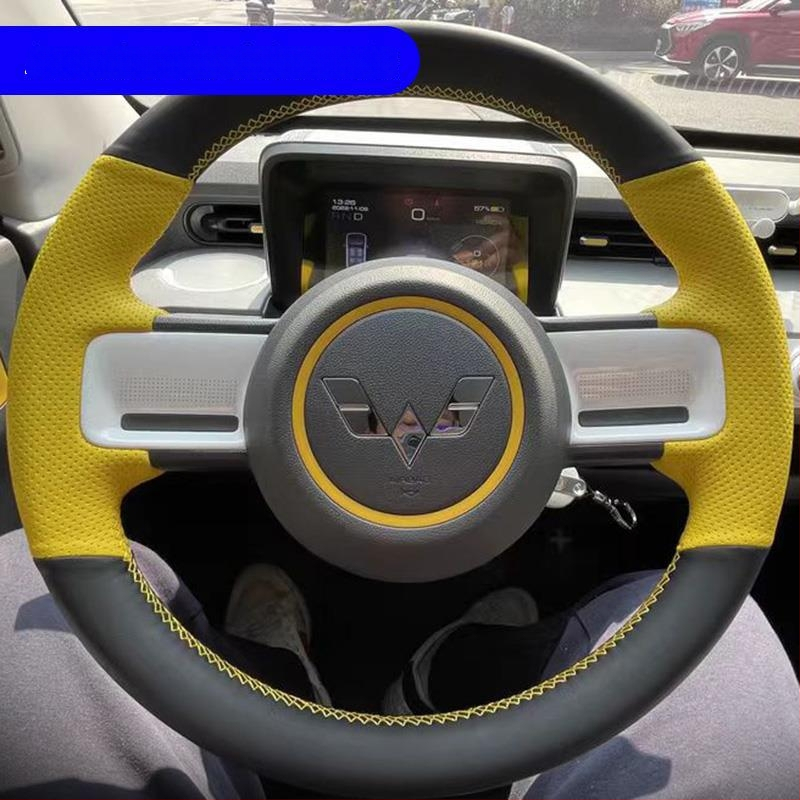 Husă volan Net fox, stil drăguț, piele naturală, pentru toate anotimpurile, potrivire universală