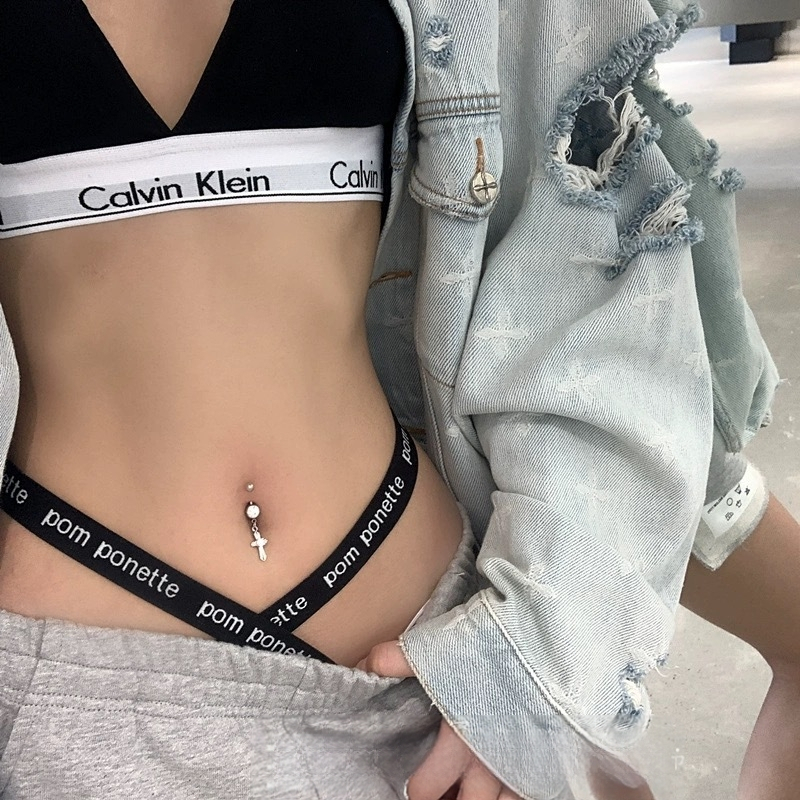 Metalni pupčani prsten za piercing, nakit za pupak, ručno izrađeno
