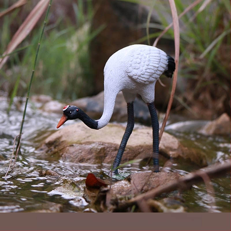 Ornament mini peisaj din rășină cu barza – Material: rășină; Design: animale; Personalizare: Da; Stil: pastoral