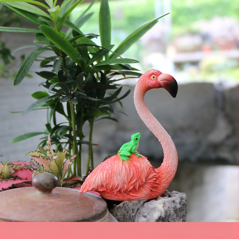 Ornament mini peisaj din rășină cu barza – Material: rășină; Design: animale; Personalizare: Da; Stil: pastoral