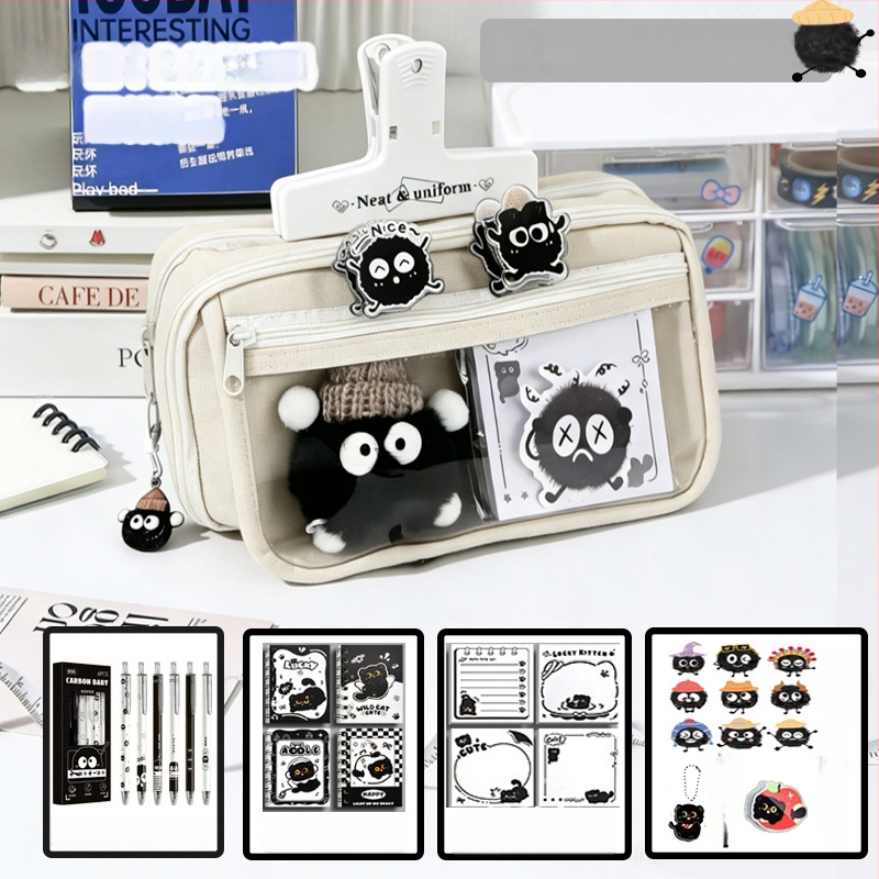 Пенал за начално училище, оксфордска тъкан, унисекс, сладък стил, кутия за канцеларски материали