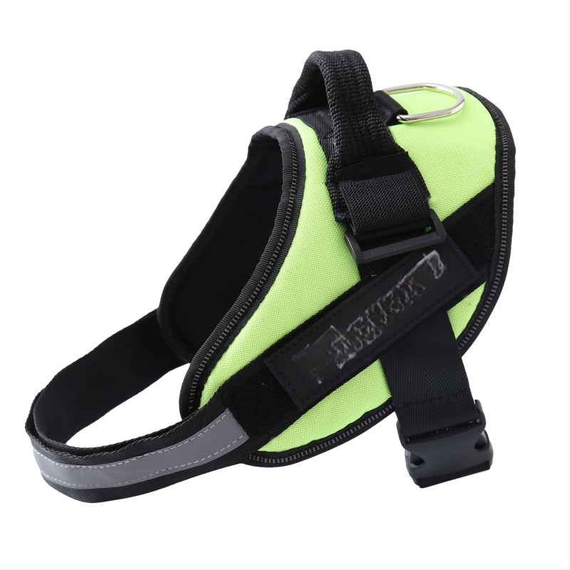 Kutyahám és póráz Oxford anyagból – mellkasi heveder, fényvisszaverő szalag, K9 sétahám stílus