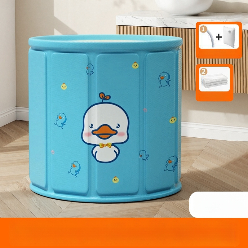 Cadă de baie pliabilă pentru copii – material tarpaulin; tip: cadă pliabilă; potrivită pentru baie