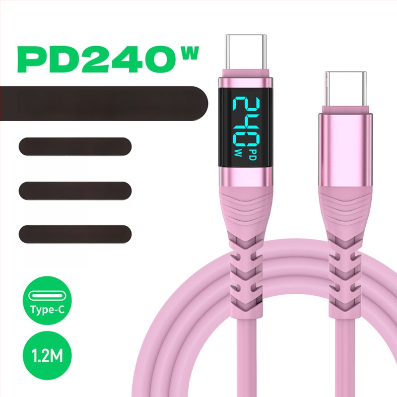 Yichen 240W Type-C gyorstöltés adatkábel, hossz 1–2 m, 48V5A, 480 Mbps