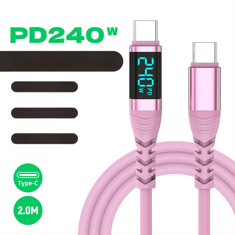 Yichen 240W Type-C gyorstöltés adatkábel, hossz 1–2 m, 48V5A, 480 Mbps